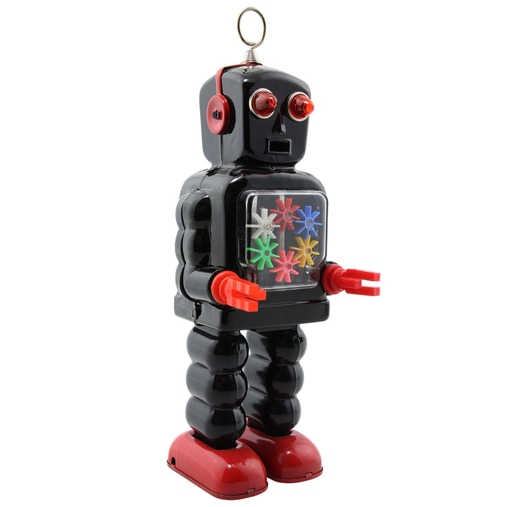 Superfreak Roboter - High Wheel Robot - schwarz - Blechroboter - Retro Blechspielzeug Modell 02, Mod