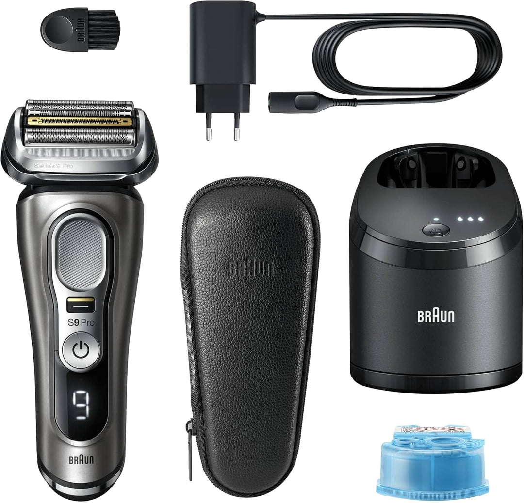 Braun Series 9 Pro Premium Rasierer Herren, Testsieger Stiftung Warentest, 4+1 Scherkopf, Elektroras