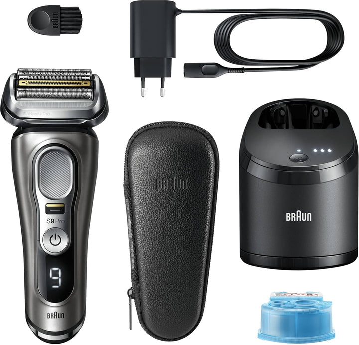 Braun Series 9 Pro Premium Rasierer Herren, Testsieger Stiftung Warentest, 4+1 Scherkopf, Elektroras