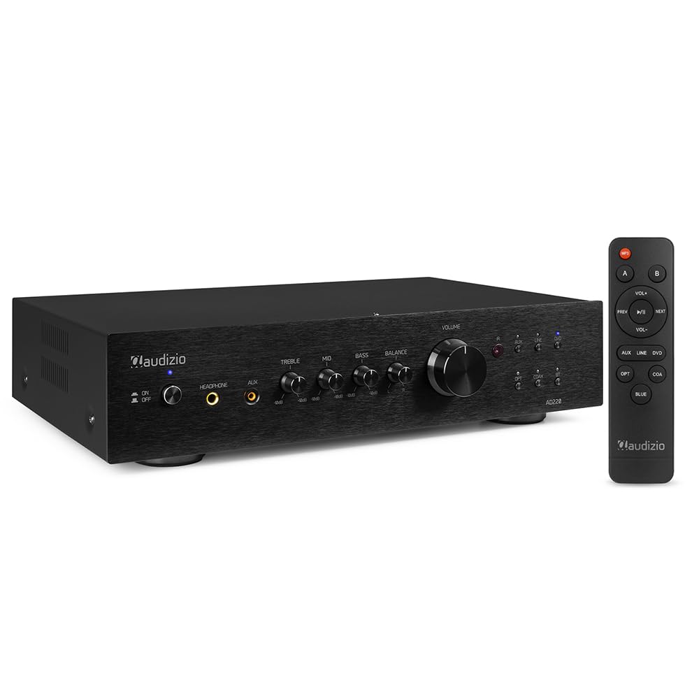 Audizio AD220B - HiFi-Stereo-Verstärker, Bluetooth Verstärker für Lautsprecher und HiFi Anlage, Ampl