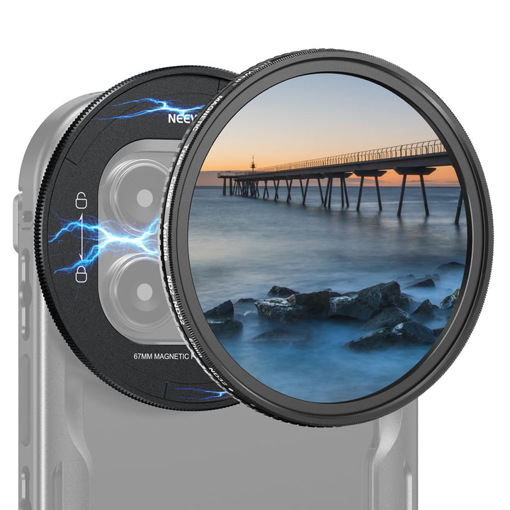 NEEWER 67mm magnetisches ND Filter Set, variabel ND2-32 (1-5 Stop) mehrfachbeschichtetes HD mit Grau