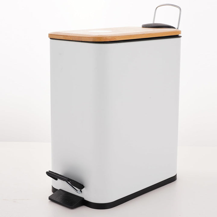 Spirella – 5-Liter-Treteimer, Modell Erik, rechteckig, mit sanftem und geräuschlosem Schliessmechani