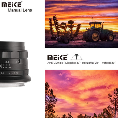 Meike 35 mm F1.4 grosse Blende, manueller Fokus, APS-C, kompatibel mit Sony E Mount spiegellosen Kam