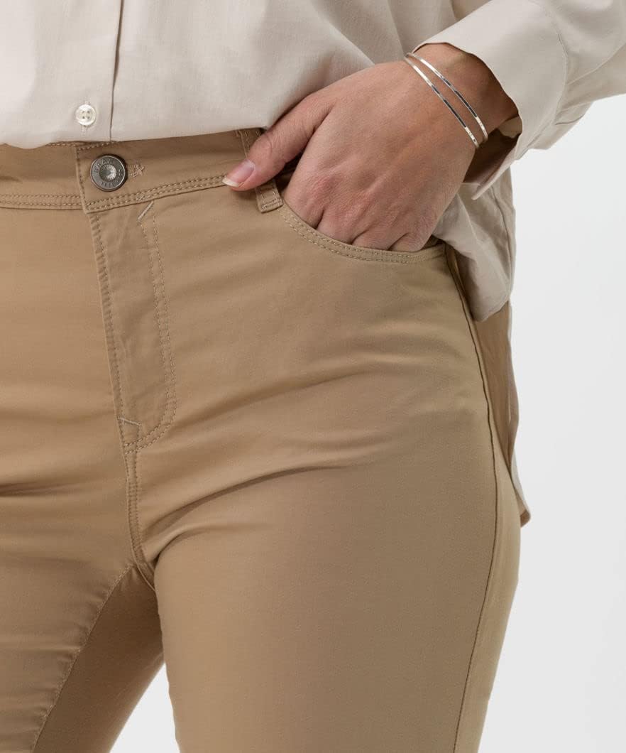 BRAX Damen Style Mary S Ultralight Organic Cotton Verkürzt Jeans, Beige Bast 54