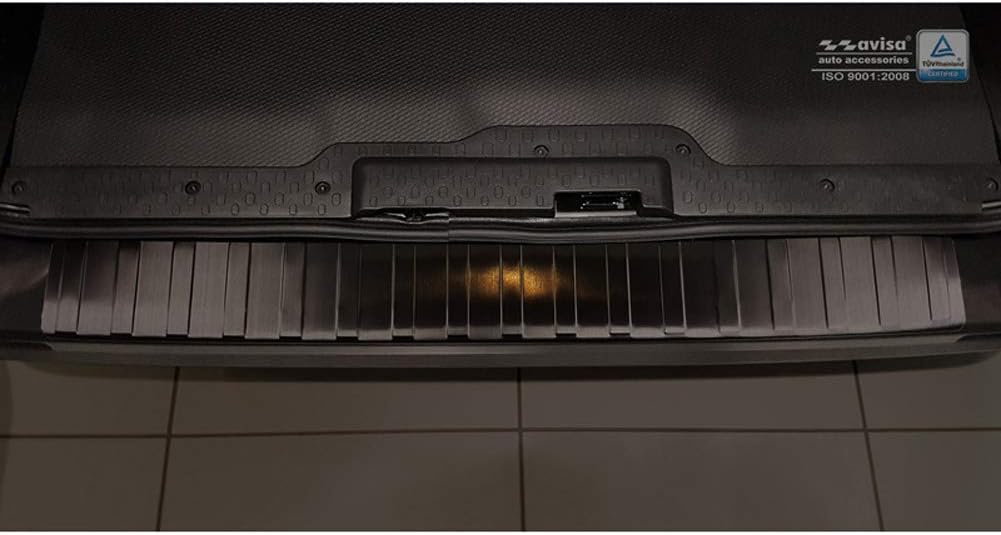 Avisa 2/45067 Schwarz Edelstahl Heckstossstangenschutz kompatibel mit Opel Vivaro 2014-2019 & Renaul