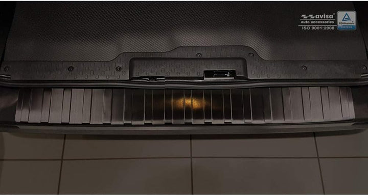 Avisa 2/45067 Schwarz Edelstahl Heckstossstangenschutz kompatibel mit Opel Vivaro 2014-2019 & Renaul