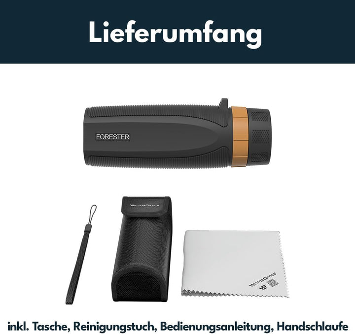 Vector Optics SCMO-03 Forester 8x32 Monocular für Sport, Freizeit, Jagd, Camping und Outdoor