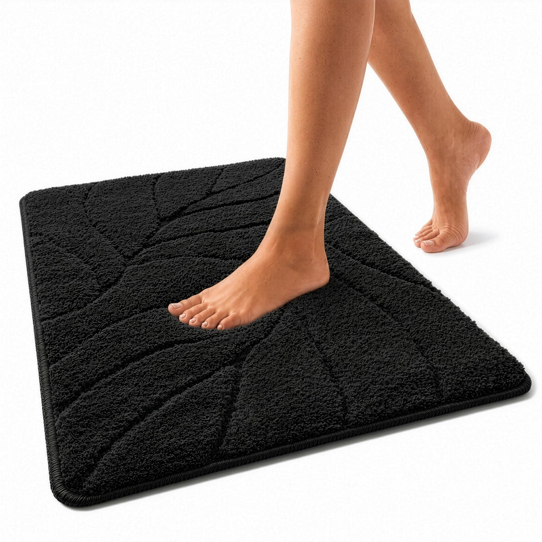 Floordirekt Badteppich - extra flauschig & schnelltrocknend - Badezimmerteppich mit rutschhemmender