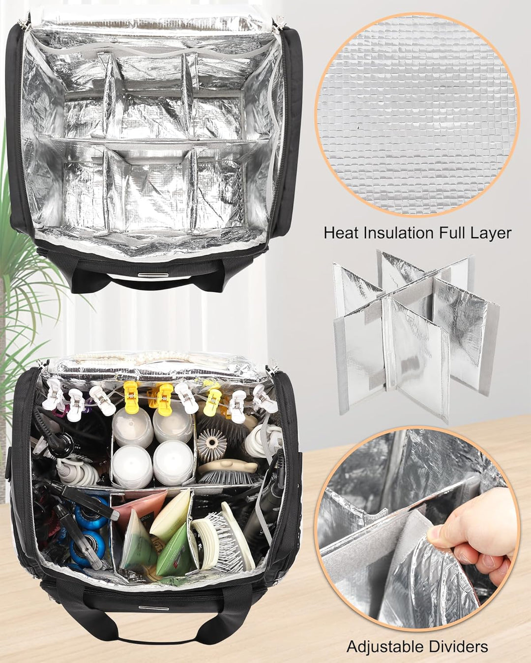 Relavel Friseur-Reisetasche Profi Friseurkoffer Friseurwerkzeugtasche Aufbewahrungsorganizer für Fri