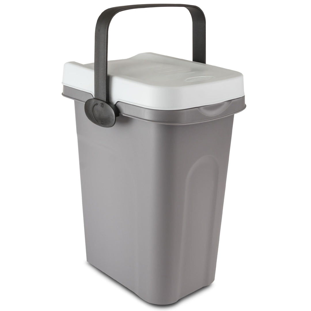 Windeleimer Geruchsdicht 7 Liter Weiss, Biomülleimer Verschliessbar, Komposteimer Küche, Eimer Mit D