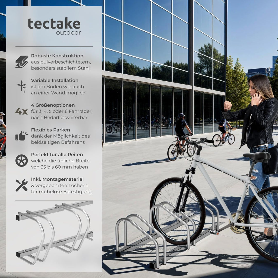 TecTake Fahrradständer für Fahrräder Fahrradparker Bike Fahrrad Ständer Rad aussen - Diverse Modelle