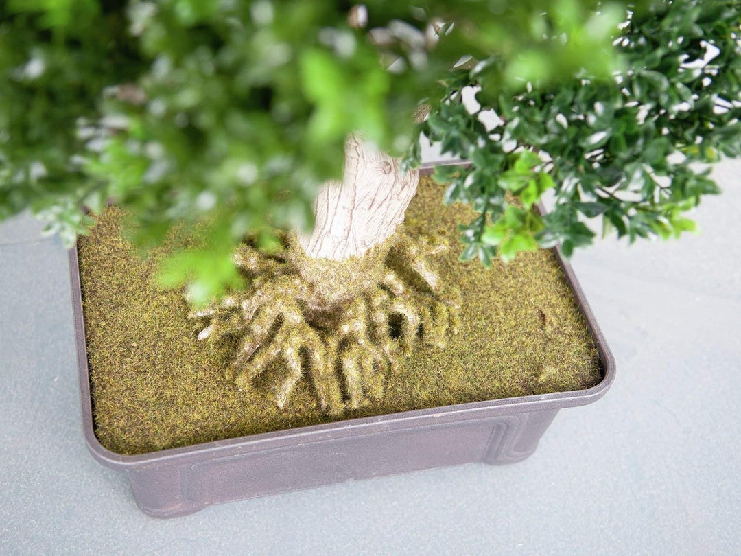 EUROPALMS Buchsbonsai, Kunstpflanze, 61 cm | Bonsai-Buchsbäumchen als Tischdeko