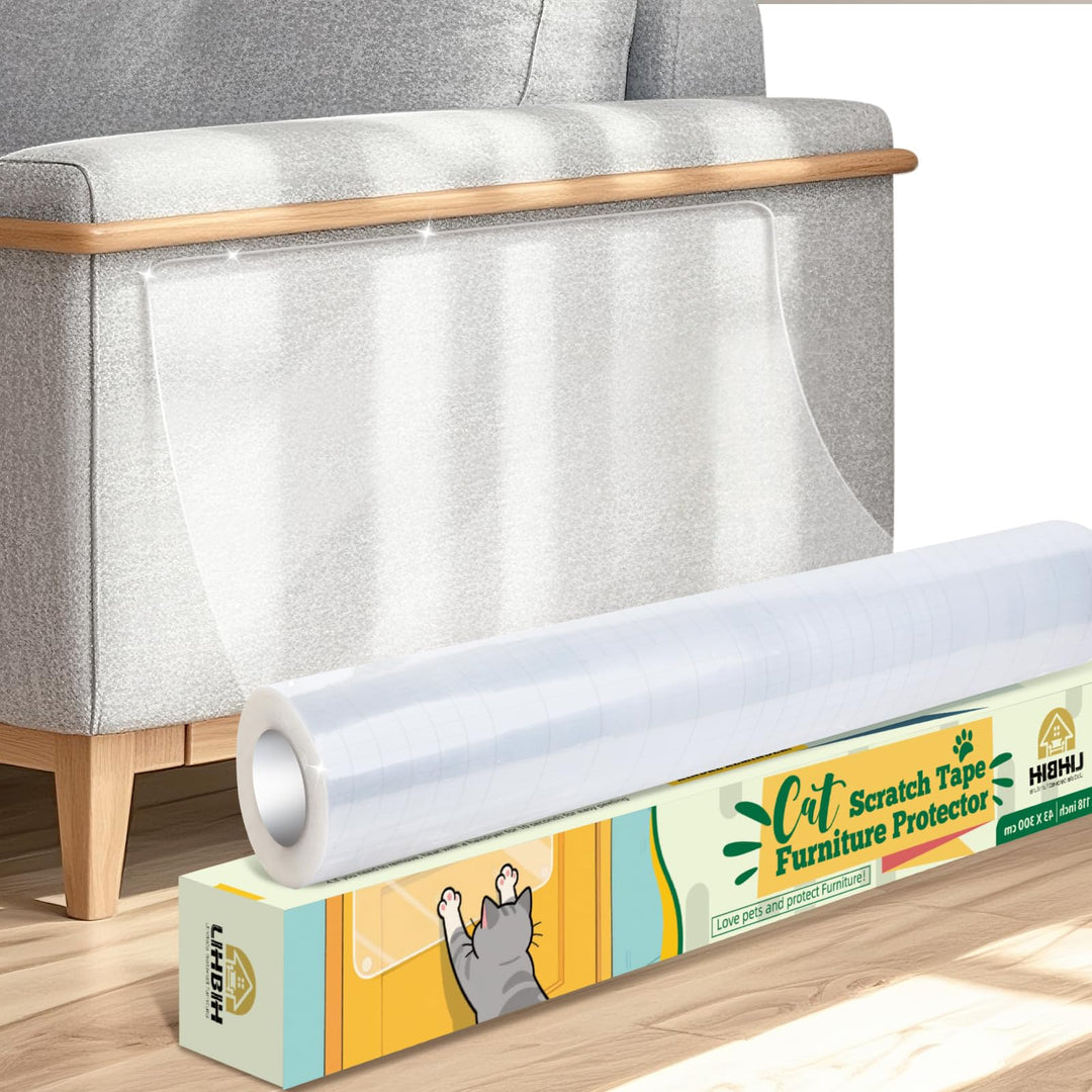 Kratzfolie Katze Selbstklebend, 43 x 300CM Kratzschutz Selbstklebend Tape Transparent， Katzen Kratzs