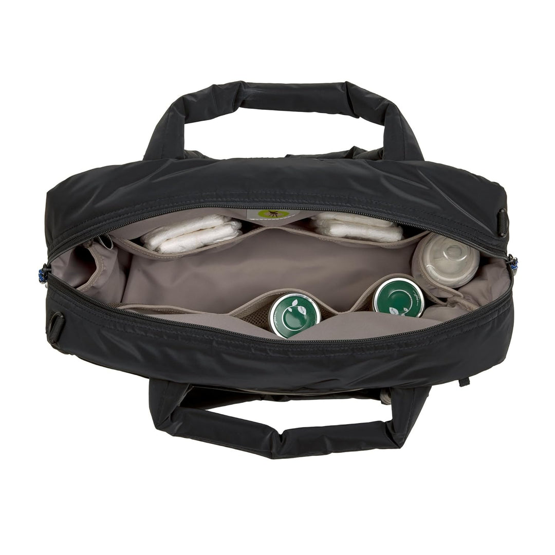 LÄSSIG Baby Wickeltasche mit Tragegriff und Wickelunterlage, Kinderwagenbefestigung, wasserabweisend