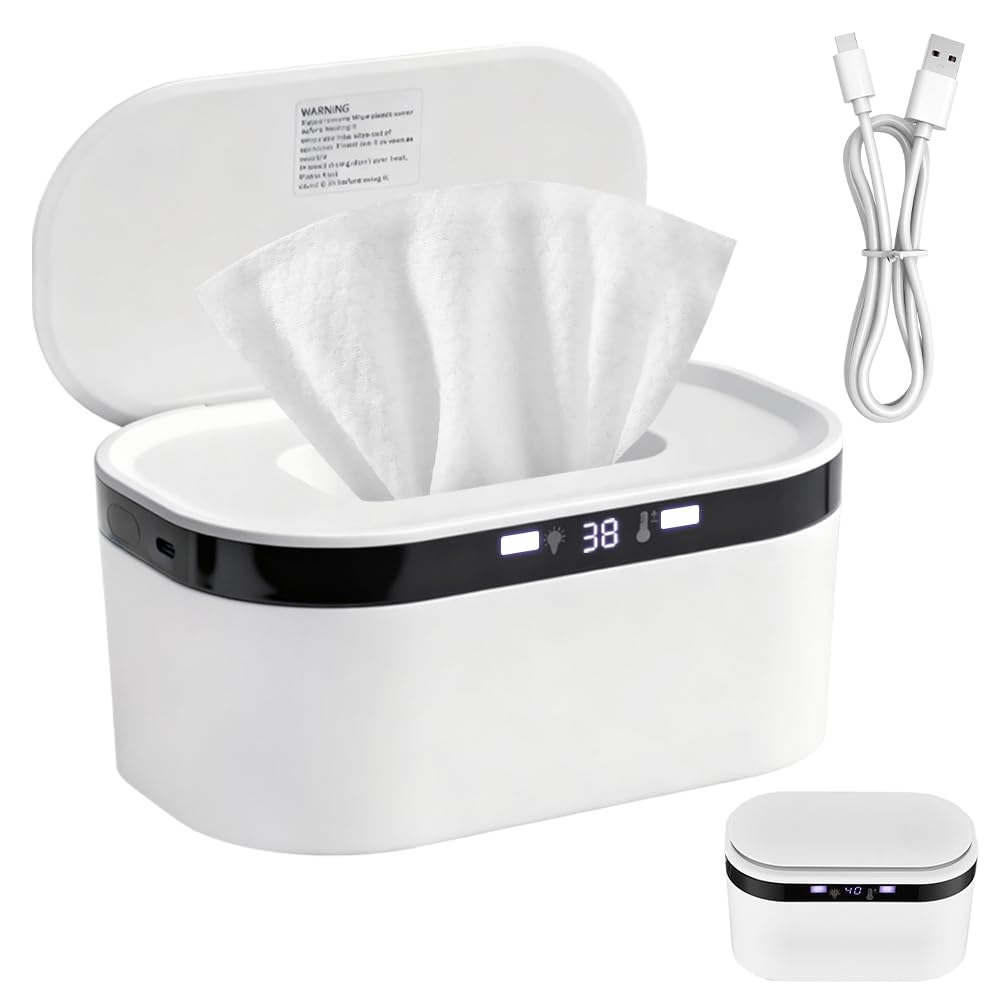 10W Feuchttuch Wärmer, Baby Wischtuchwärmer, 3 Heizstufen Schnell,USB Wischtuchwärmer,Handtuch Wärme