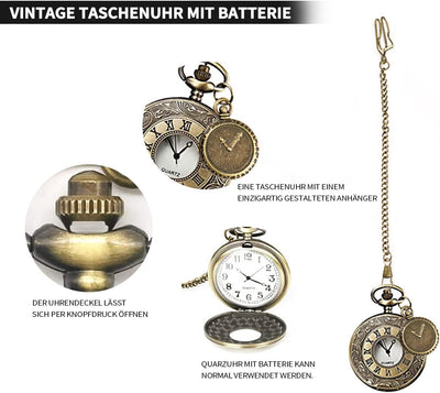 WILDPARTY 20er Jahre Kostüm Herren Accessoires, Faltbarer Krücken Metall, Panamahut, Taschenuhr, Met