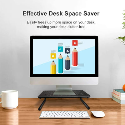 suptek Monitorständer, Metall-Bildschirmständer für Laptop, Monitor,Computer,Drucker, PC-Ständer Ris