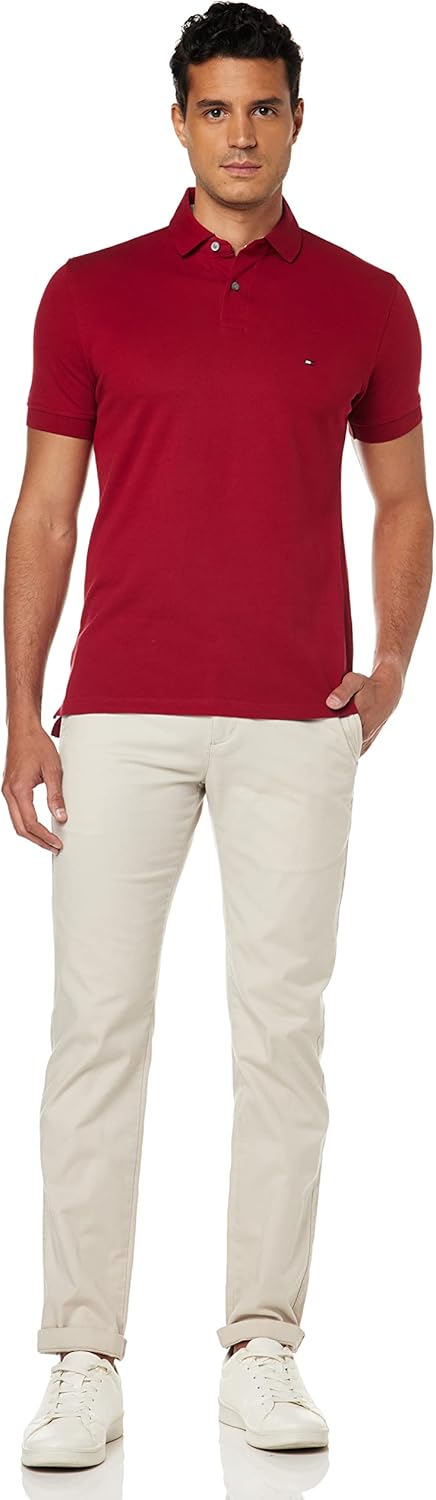 Tommy Hilfiger Herren Poloshirt Kurzarm 1985 Regular Fit M Regatta Red, M Regatta Red