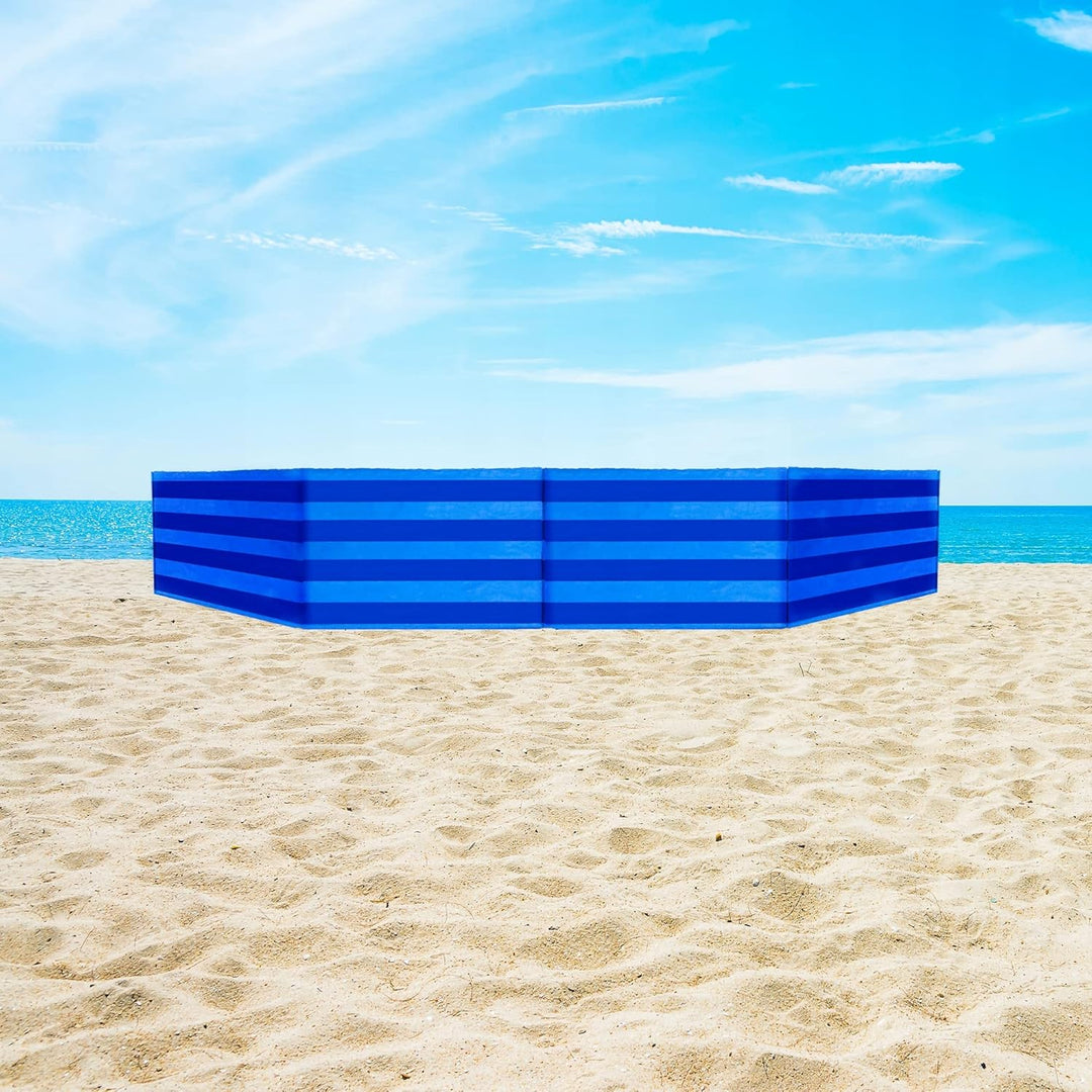 SILUK Strand Windschutz Sichtschutz 12m Blau, 12m Blau