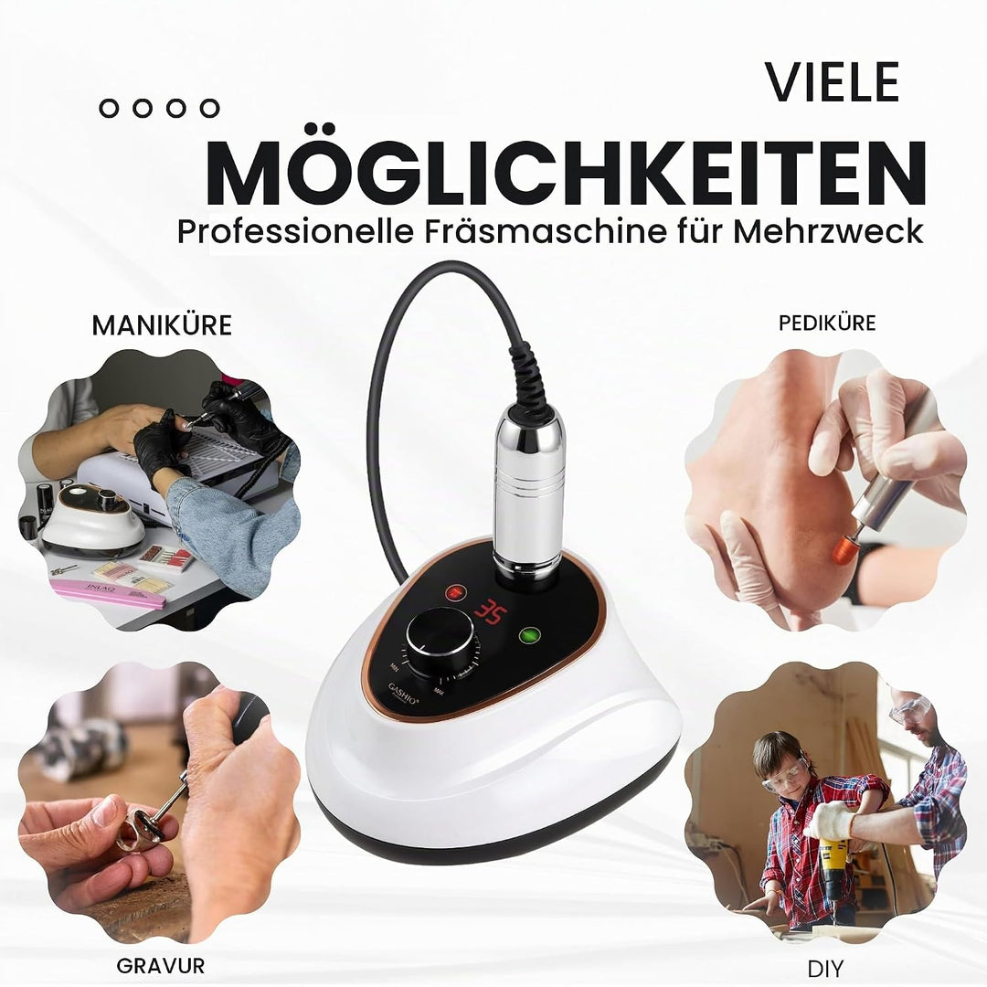 Nagelfräser für Gelnägel | Nail Drill 65W | Elektrische Nagelfeile | Maniküre Pediküre Set Elektrisc