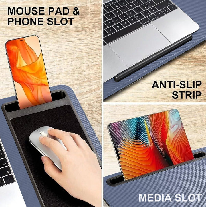 HYFIVE Laptop-Tablett mit Kissen, Schoss-Schreibtischkissen, tragbarer Tablet-Klapptisch, integriert