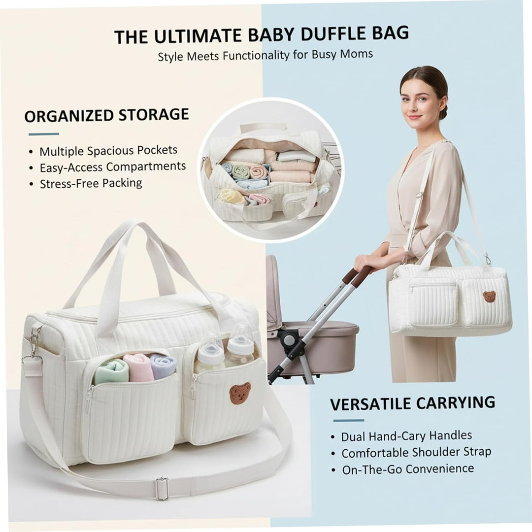 Mama-Baby-Reisetasche – gesteppte Wickeltasche mit grossem Fassungsvermögen für Frauen mit mehreren