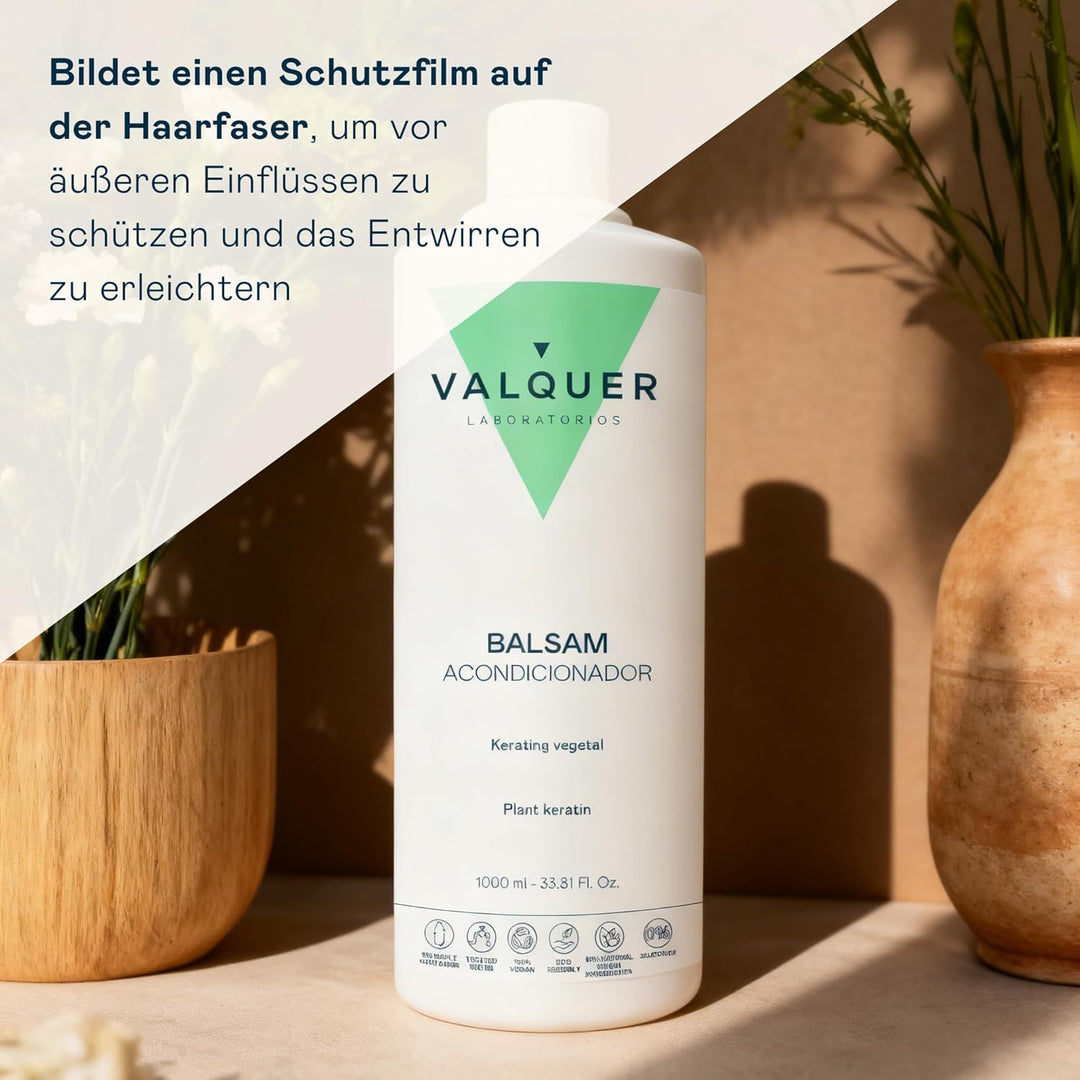 Valquer Profesional Revitalisierende Haarspülung mit natürlichem Keratin, Balsam Conditioner, Haarsp