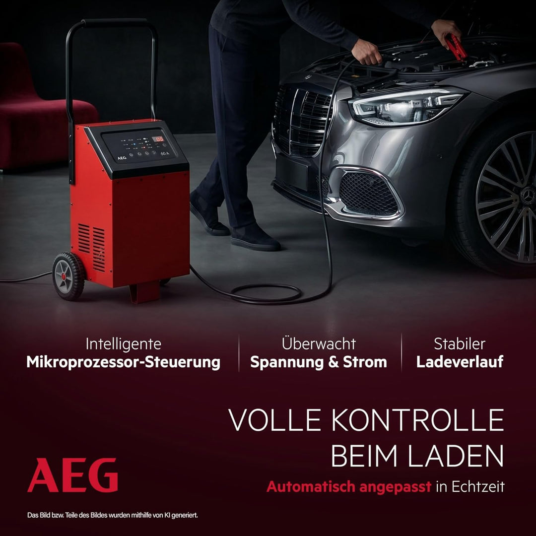 AEG 10091 Mikroprozessor Batterie Ladegerät LT 60, 12/24 Volt, 9 Stufen, 60 Ampere, Temperaturgesteu