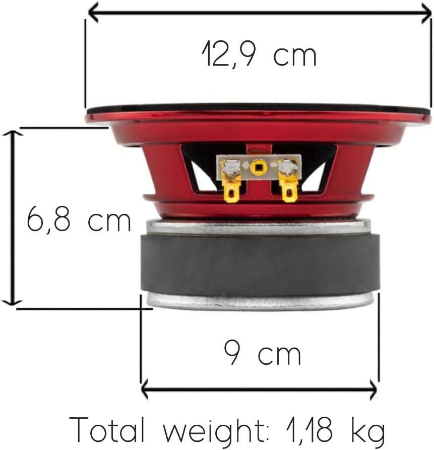 DS18 1 MIDRANGE PRO-X5.4M Lautsprecher 13 cm 130 mm 5,25" Durchmesser 150 watt rms und 300 watt max
