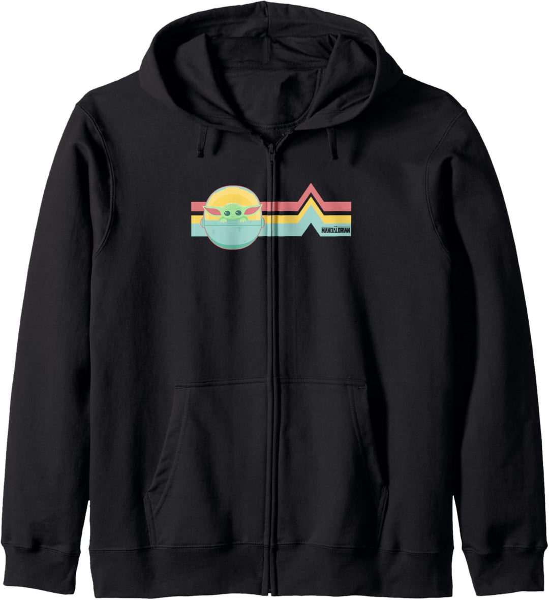Star Wars The Mandalorian The Child Rainbow Chest Lines Kapuzenjacke