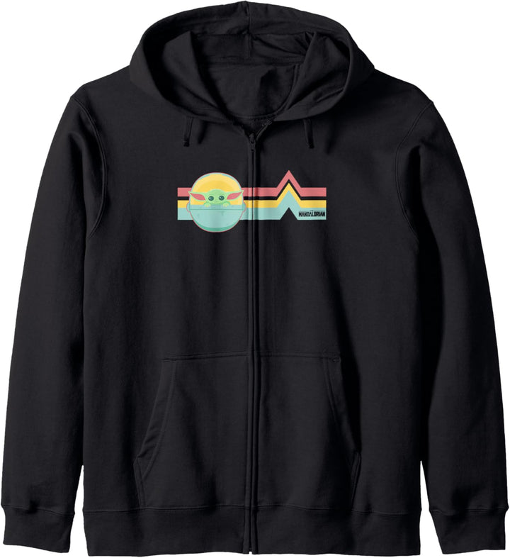 Star Wars The Mandalorian The Child Rainbow Chest Lines Kapuzenjacke