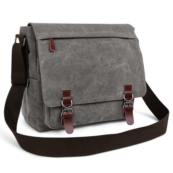 Herren Umhängetasche Mode Schultertasche Leinwand Schultertaschen für 13.3 Zoll Laptop Kuriertasche