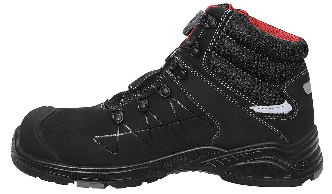 JORI Sicherheitsschuhe jo_MAX BOA Mid S3, Damen und Herren, Leder/Textil, Kunststoffkappe (Leichter