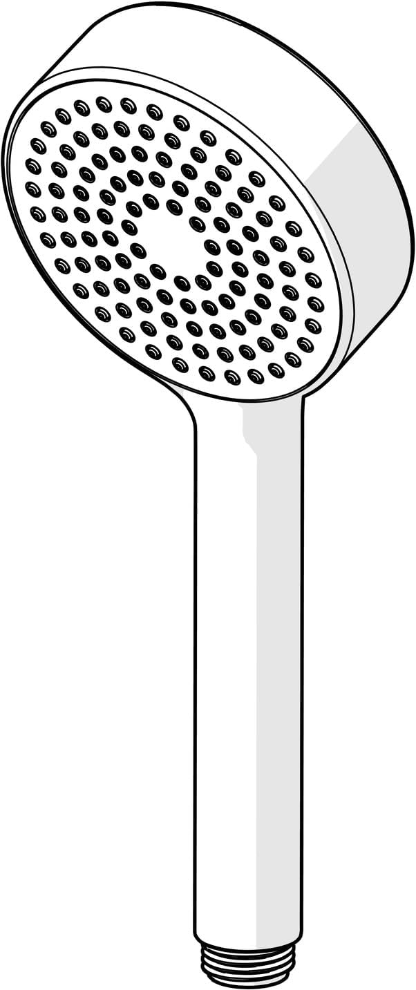 HANSA BASICJET ECO Duschkopf einstrahlig I Handbrause Dusche | Wassersparend mit EcoFlow-Funktion (9