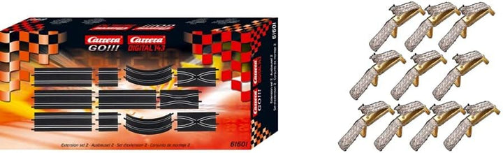 Carrera GO!!! Ausbauset 2 20061601 Erweiterungsartikel & 61510 Double Sliding Contact 10 Doppelschle