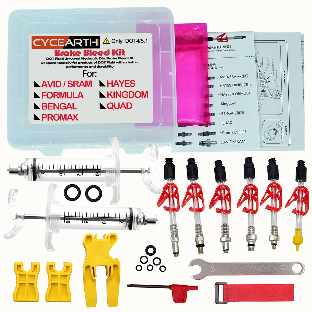 CYCEARTH Fahrrad Bremse DOT Öl Bleed Kit für Avid Sram Code 5 Code R Juicy Ultimate Elixir Formula H