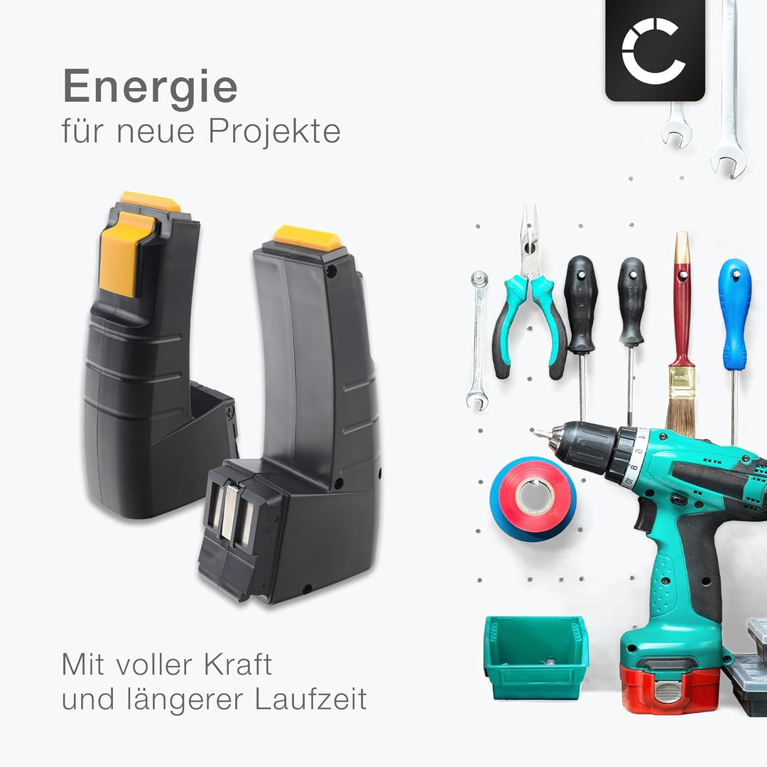 CELLONIC 2X Ersatz Akku für FESTOOL CCD 12FX,CCD12,CDD12, CDD12 ES, CDD 12 ES-C Ersatzakku BP 12 C,