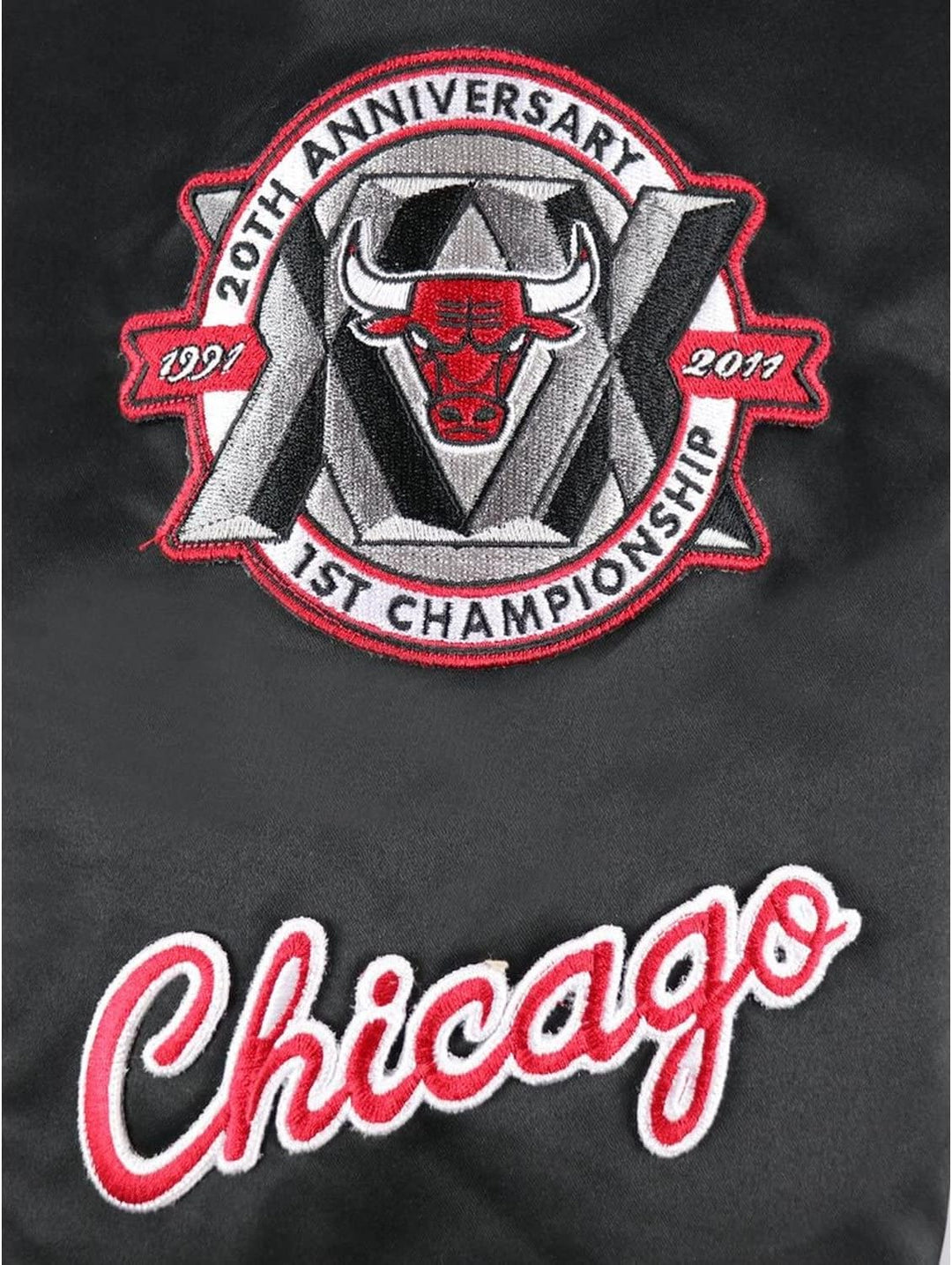 Mitchell & Ness M&N Satin Bomber Jacke - Flight Chicago Bulls schwarz M Schwarz, M Schwarz