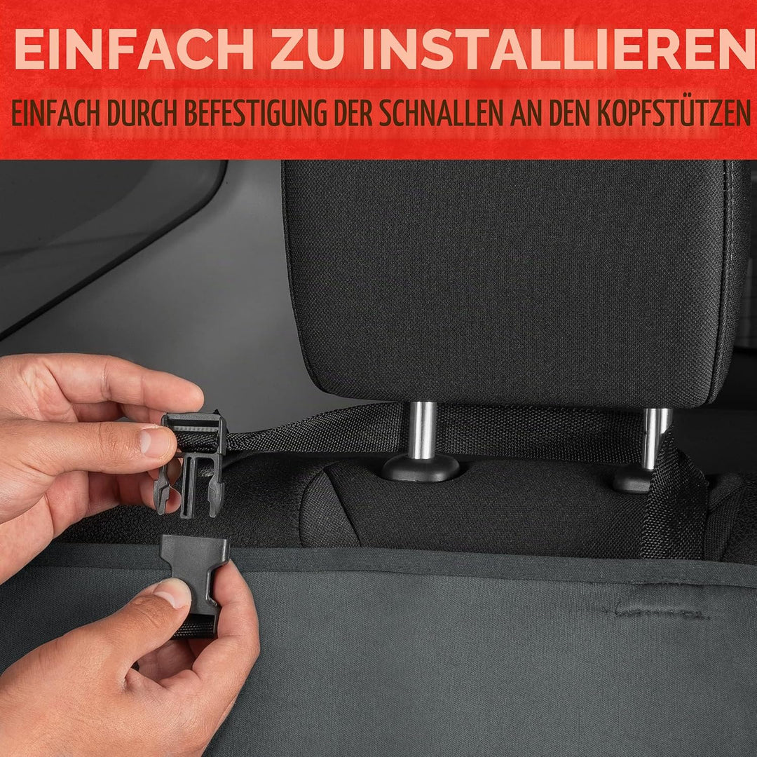 BDK AquaShield Autositzbezug für Rückbank, wasserdichter Neopren-Rücksitzbezug für LKW, Van, SUV, id