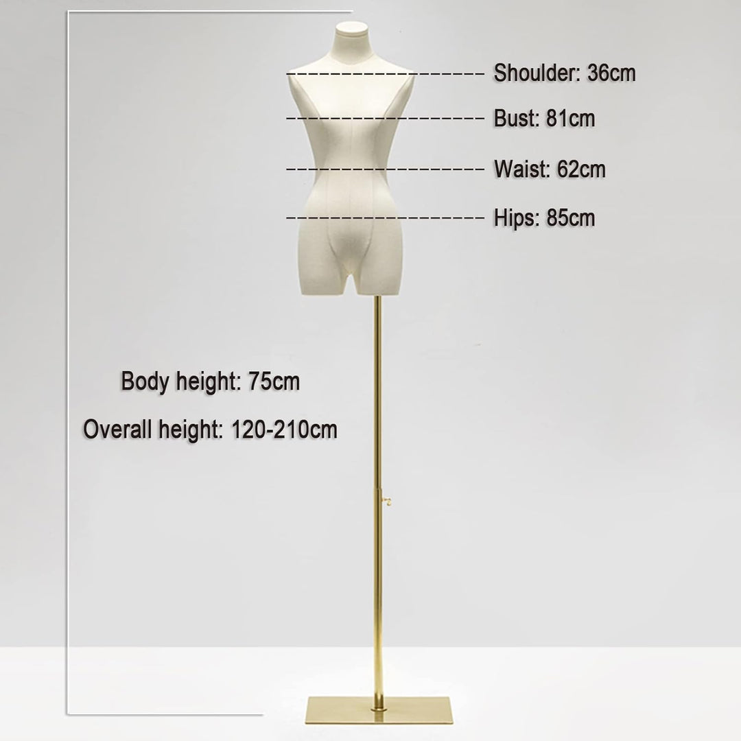 Schneiderpuppe Damenbüste Weiblich, Höhe Verstellbarer Schaufensterpuppe Körper, Mannequin mit Metal