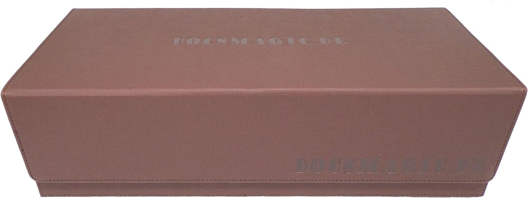 docsmagic.de Premium 2-Row Trading Card Storage Box Brown + Trays & Divider - MTG PKM YGO - Aufbewah
