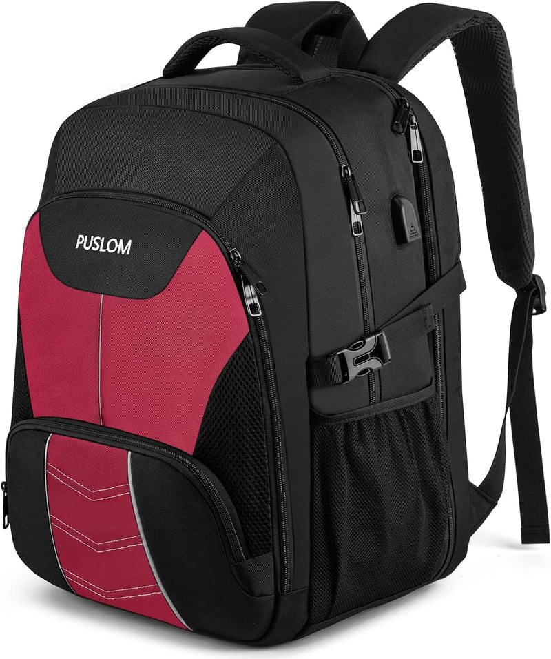 Extra Grosser Rucksack Damen 55L Wasserdicht 18.4 Zoll Laptoptasche Arbeit Laptop Rucksack mit USB L