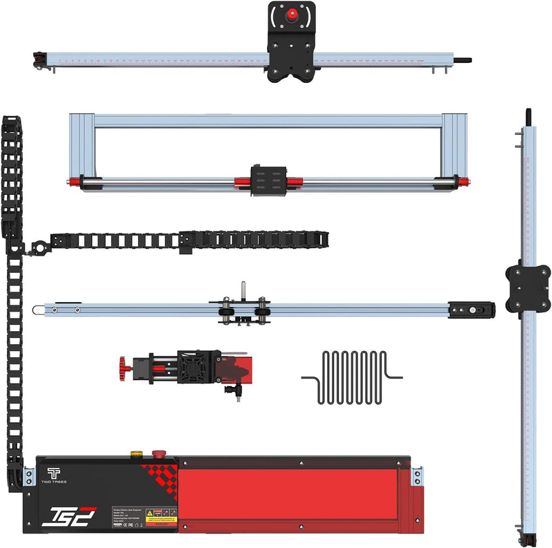 Twotrees TS2 Diodenlasergravierer Professionelle Lasergravurmaschine 450 mm * 450 mm Grosse Gravurfl