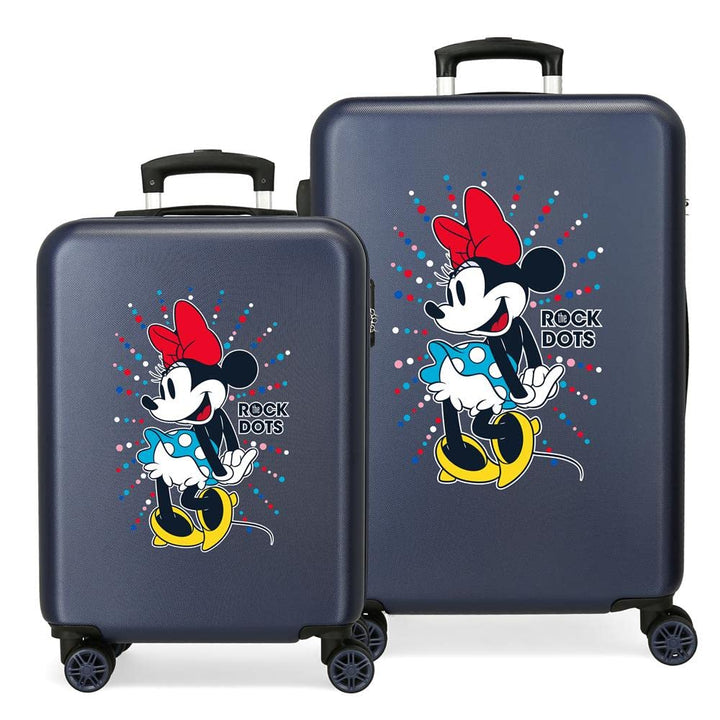 Disney (DIYL9) Minnie Sunny Day Infantil, Blau (Azul) Rock Dots set Set Maletas Blau, Rock Dots set