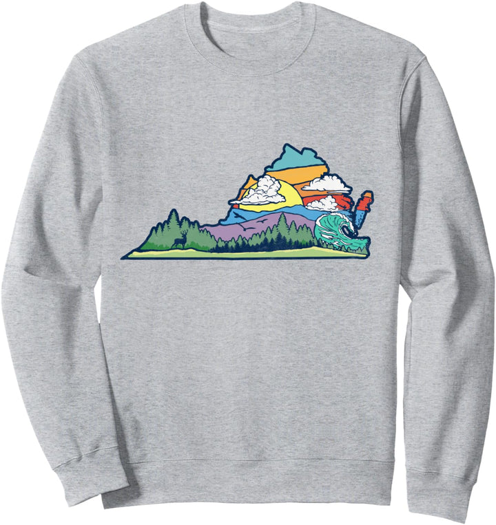 Vintage Virginia Outdoors & Nature Lover Retro 80s Graphic Sweatshirt