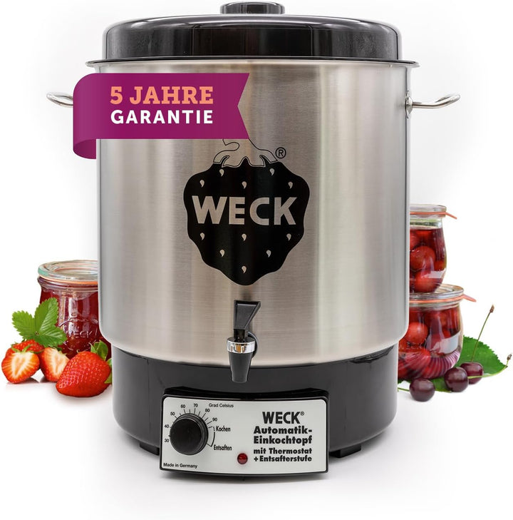 WECK Glühweintopf / Einkochautomat WAT 24A (Einkochtopf aus Edelstahl, 35cm, 30 L, 230V, 1800 W) 683