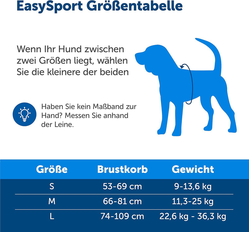 PetSafe EasySport Geschirr, Elastischer Halsausschnitt, Gepolsterter Griff, Für Hunde von 11,3 kg bi