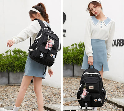 Makukke Rucksack Damen - Schulrucksack Mädchen Teenager, Cute Anime Bookbag Frauen Casual Daypack An