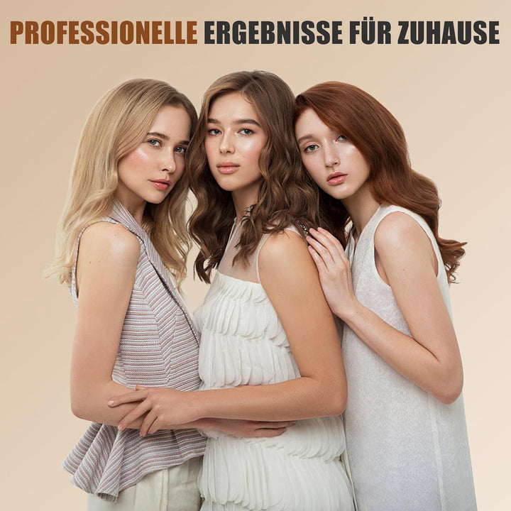 6-in-1 Hair-styler, Ionen Föhn, 1000W Multifunktionaler Hairstyler, Lockenstab Automatisch, Keramikt