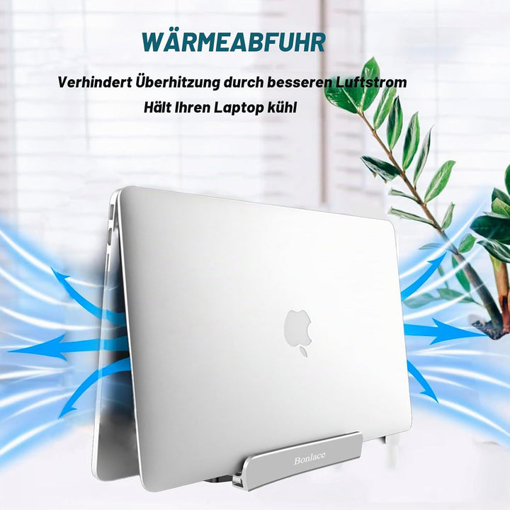 Laptop Sänder Vertikal Laptop Halter, 3-in-1 Laptop Halterung Verstellbarer Notebook Ständer Schreib